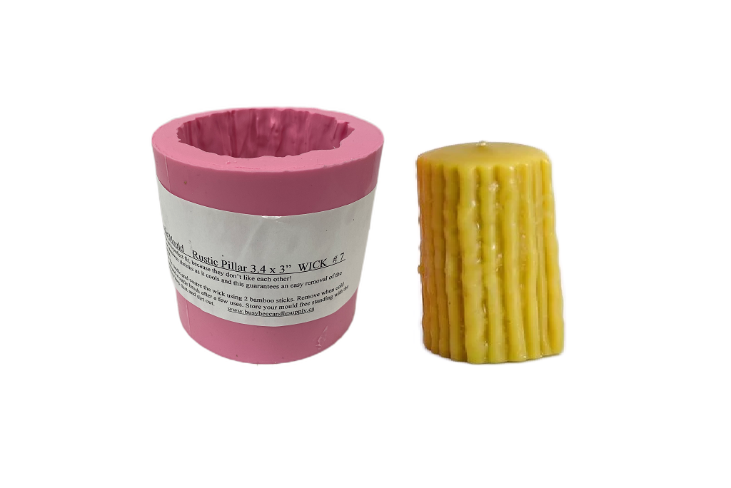 3.4" x 3" Rustic Pillar Candle Mold