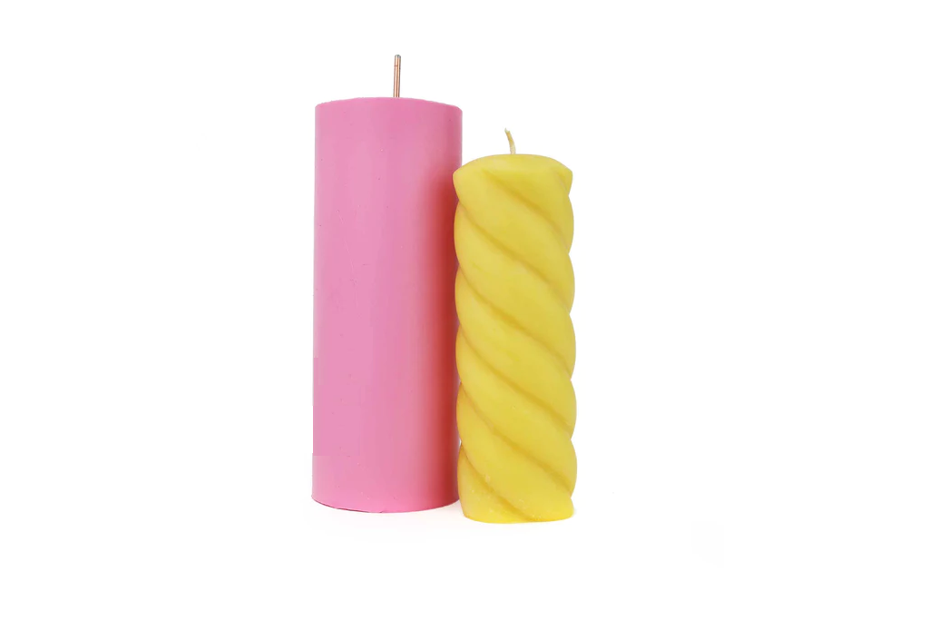 Spiral Twist 2.2" x 7" Candle Mold