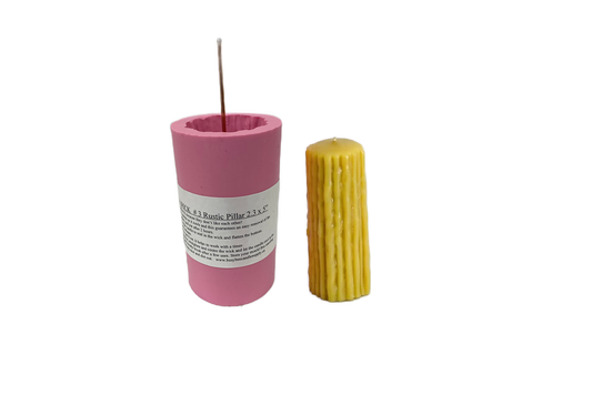 2.3" x 3" Rustic Pillar Candle Mold